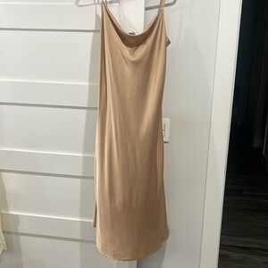 Silk gold dress